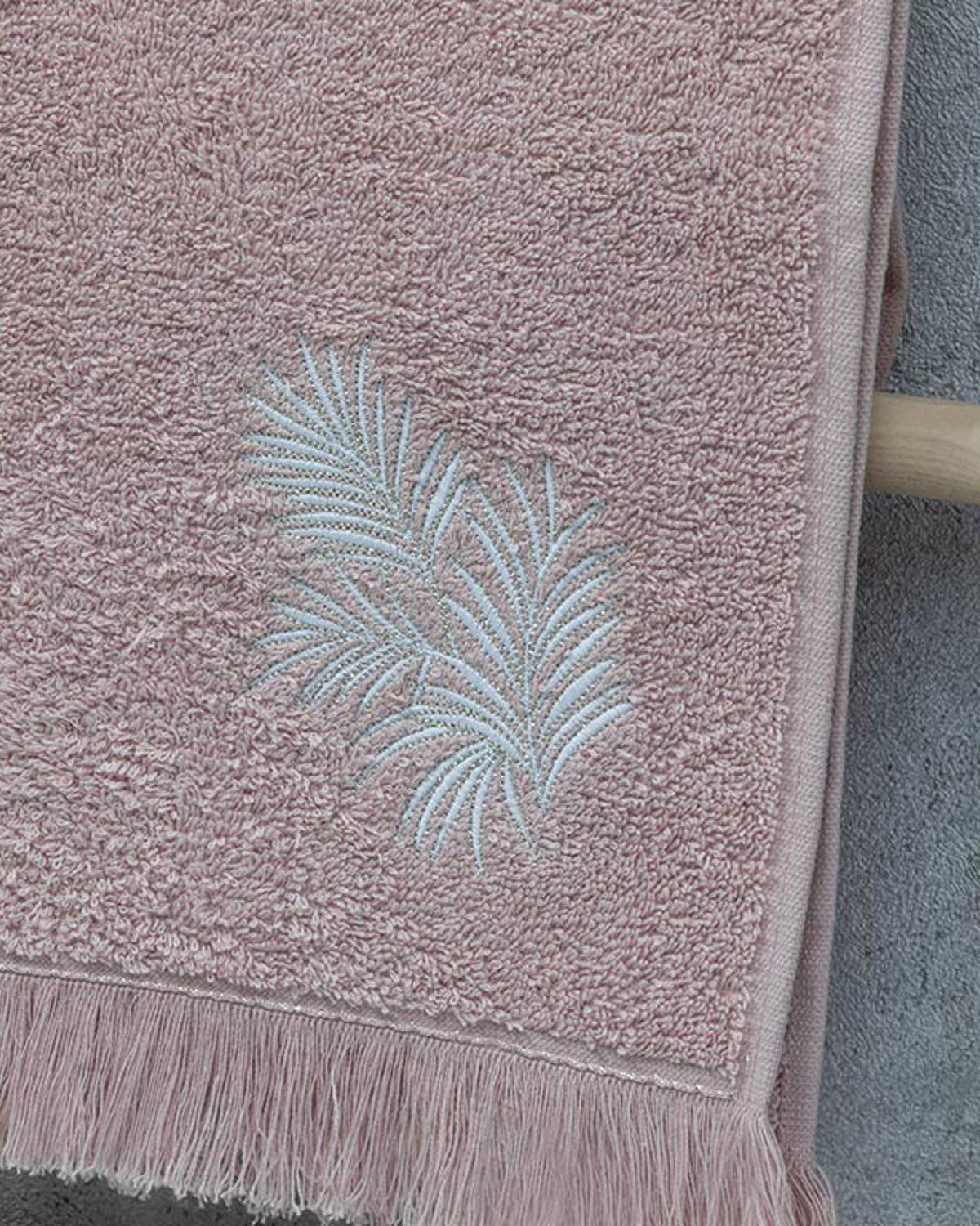 Palm Trees Кърпа За Лице С бродерия 50x80 см Нюд