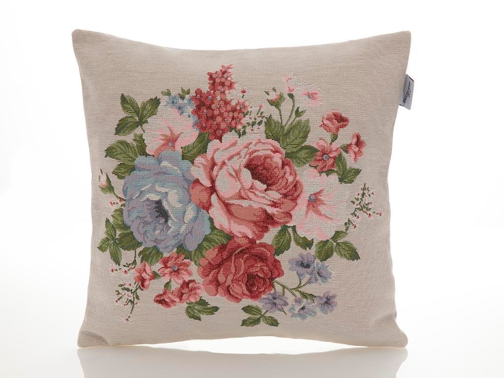 Paradise Rose ВЪЗГЛАВНИЦА Панама 45x45 cm Светло синьо