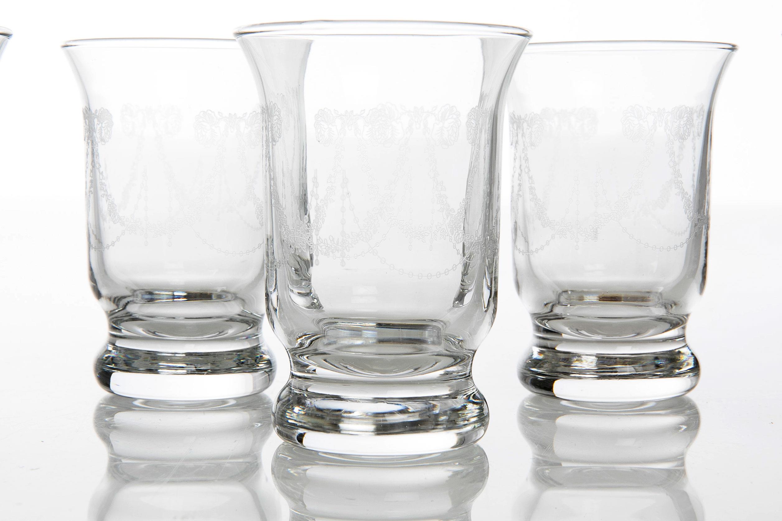 Patterned ВОДНА ЧАША 6 комплект, сервиран с кафе Cam 48x41x16 cm Цветен