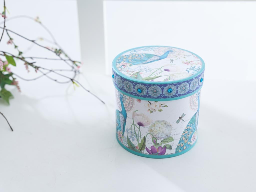 Peacock Чаша С краче Порцелан . Light Turquoise