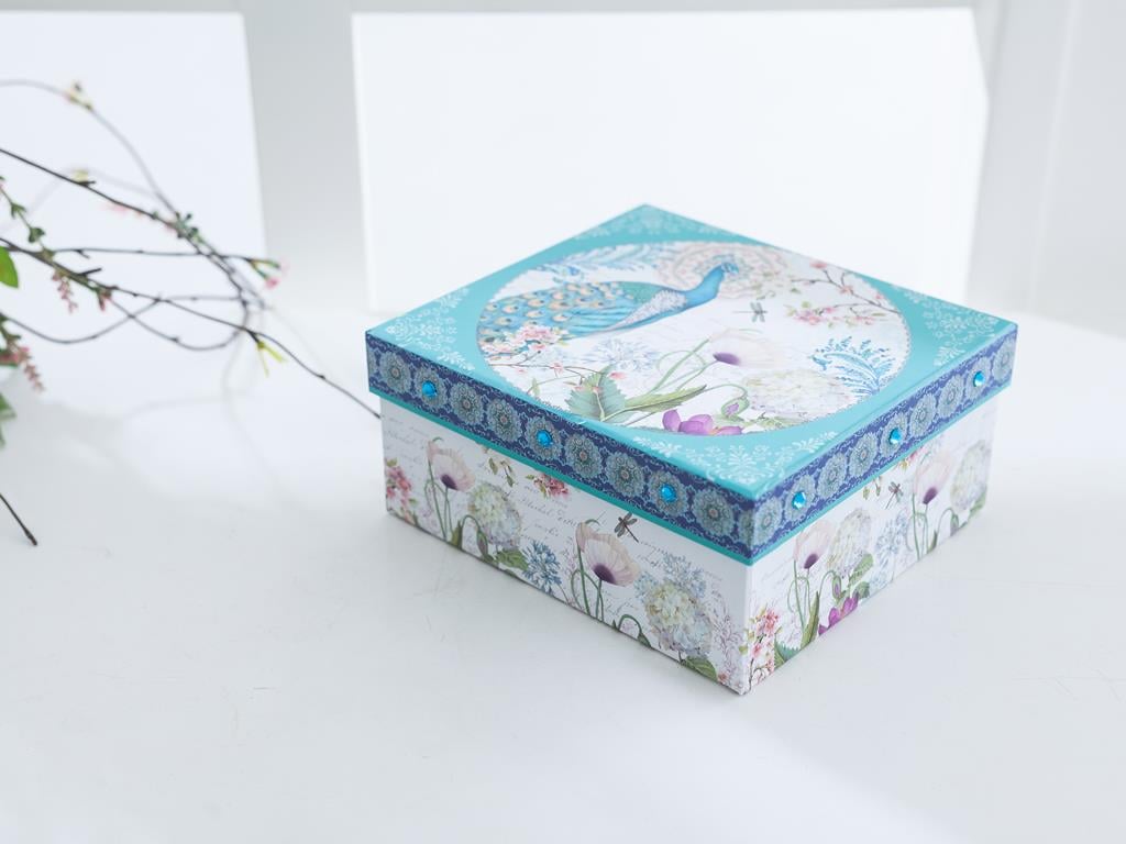 Peacock Чаша Подложка за чаша Порцелан . Turquoise