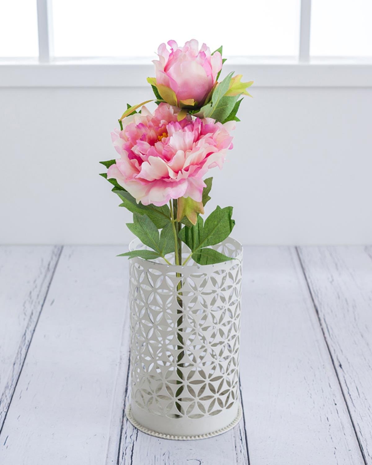 Peony 2 Head Изкуствено Цвете 53 см Розов