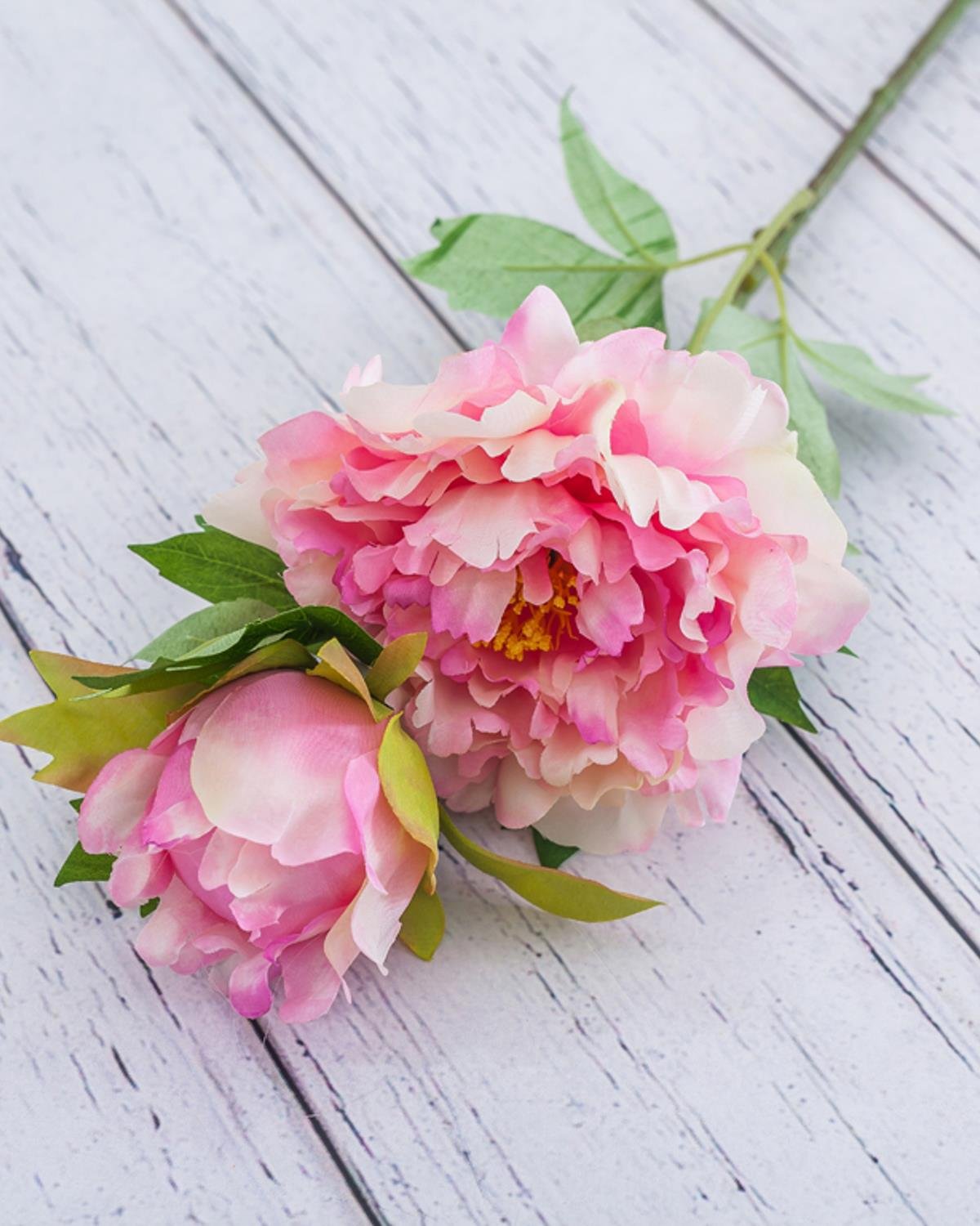 Peony 2 Head Изкуствено Цвете 53 см Розов
