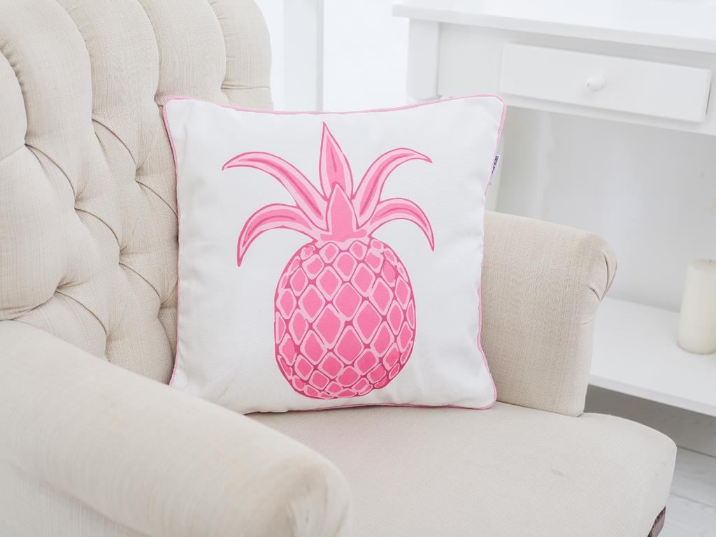 Pineapple ВЪЗГЛАВНИЦА Вътрешен кок Дигитална щампа 40x40 cm Pink