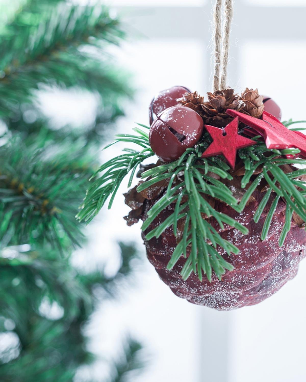 Pinecone Изкуствено Цвете 8 cm Червен