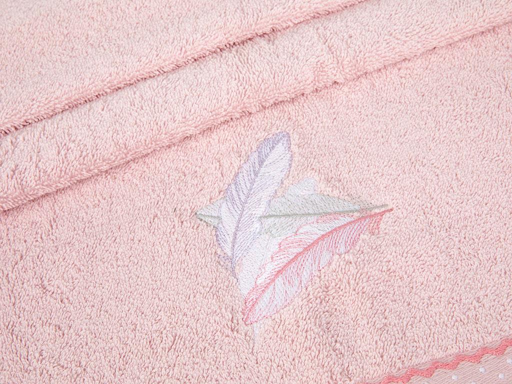 Pink Feathers ХАВЛИЯ ЗА ЛИЦЕ Бродирани 50x80 cm Pink