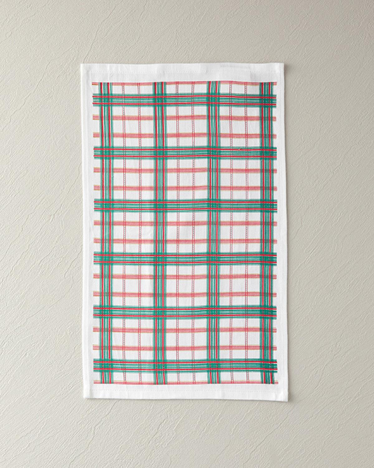 Plaid Check Кърпа За Сушене Памук 30x50 см Червен