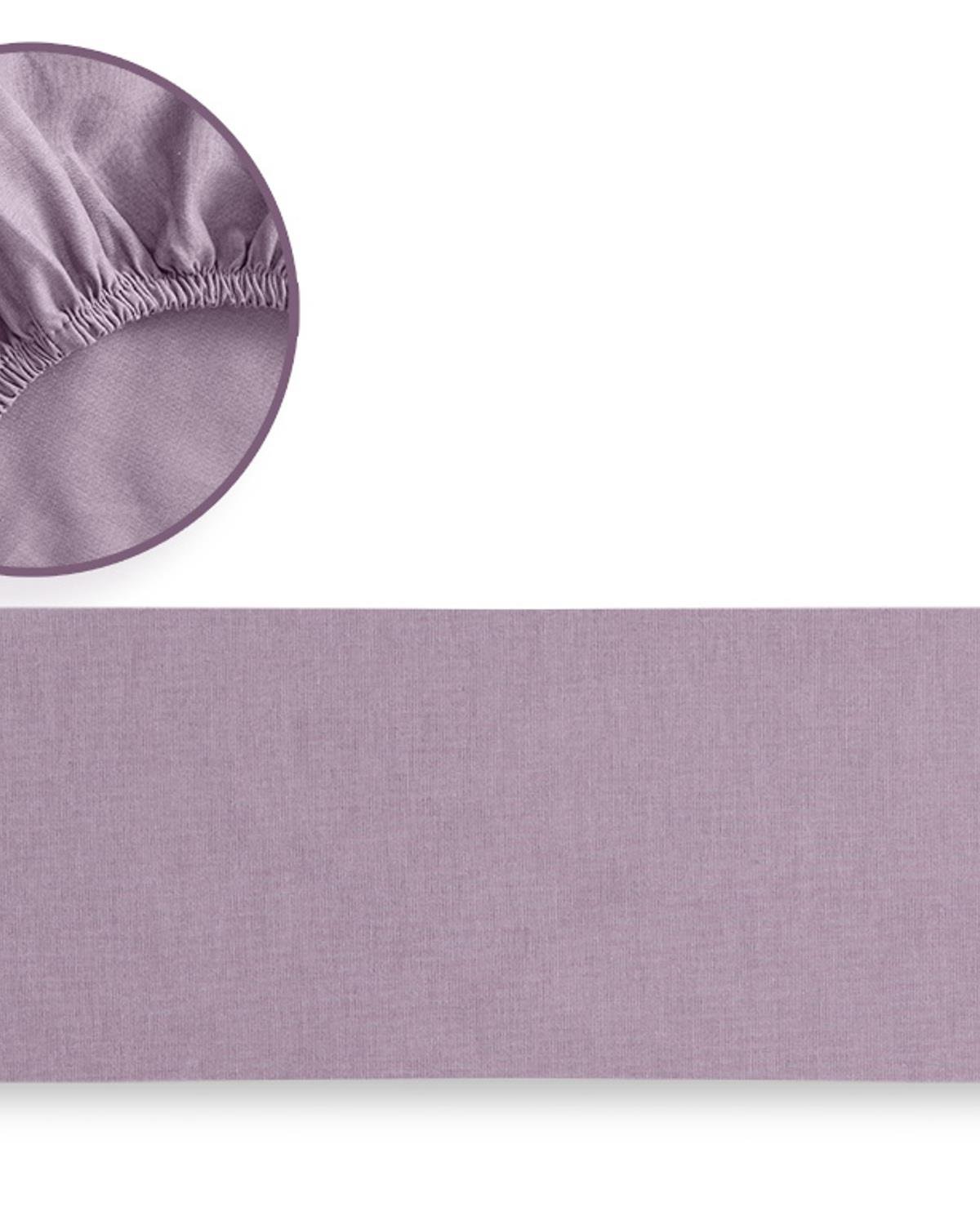 Plain Чаршаф С Ластик Единичен Памучен 100x200 см Градски виолетов