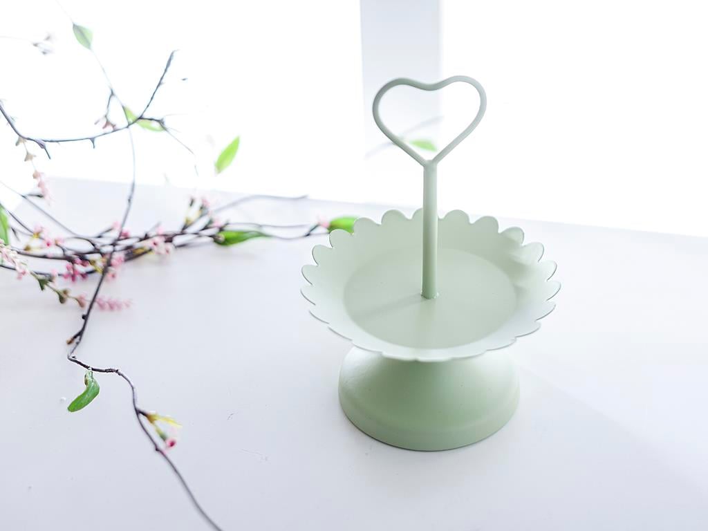 Plain СЕРВИЗ НА ЕТАЖИ На етажи Ковано желязо 11x11x16 cm Green