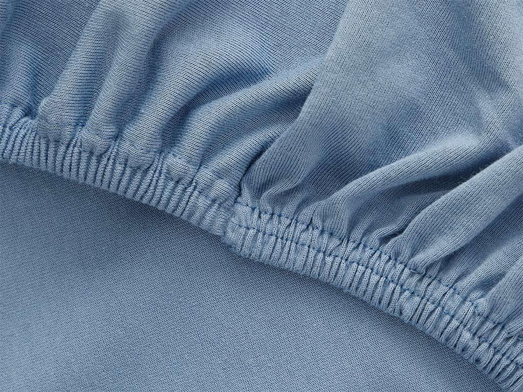 Plain КОМПЛЕКТ ЧАРШАФИ С Л Двоен Памучно 160x200 cm Blue.