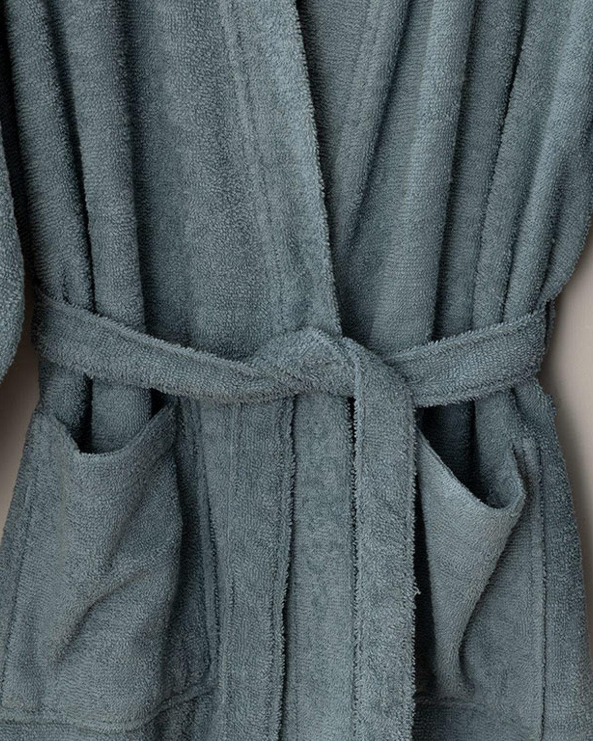 Plain Халат Комплект 2Бр., Памучен, Индиго, L-Xl