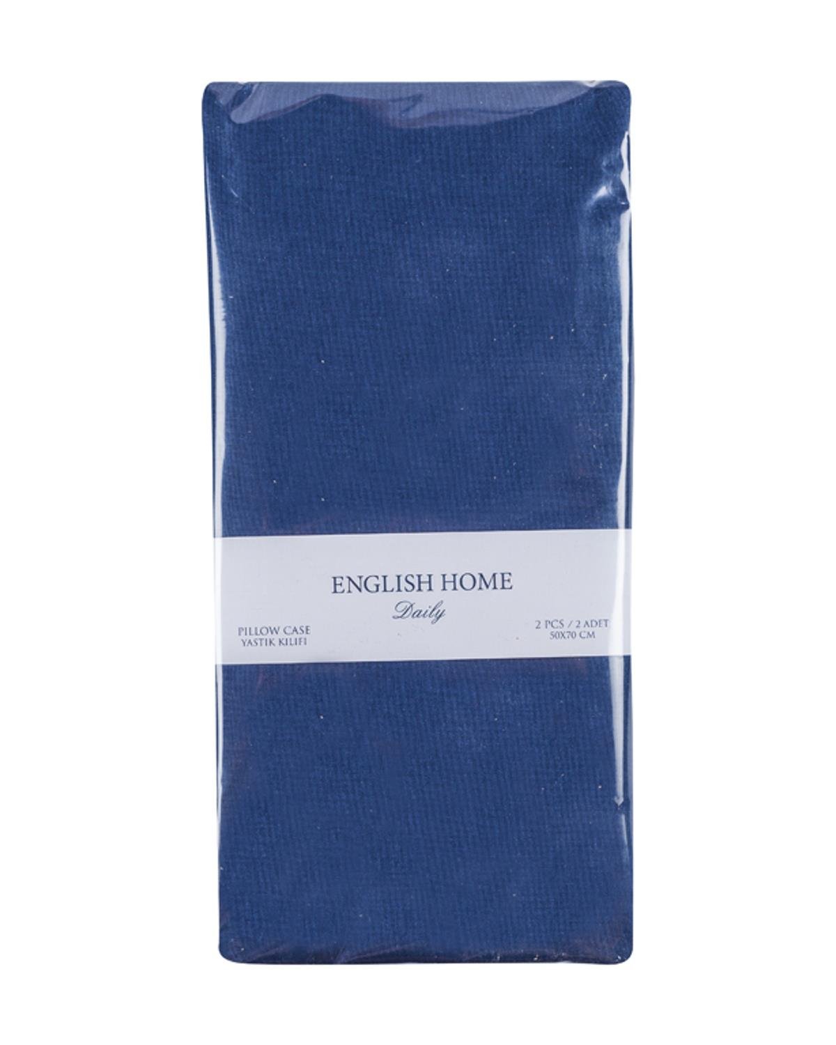 Plain Калъфка За Възглавница 2 бр. Памучен 50x70 см Морскосин