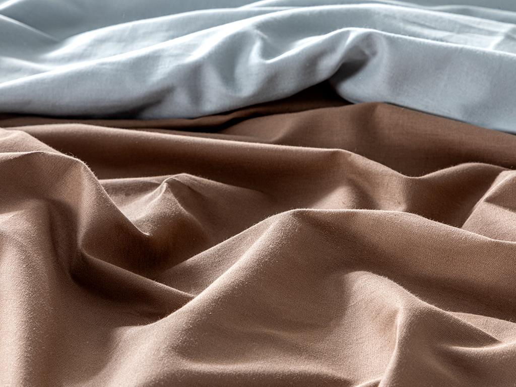 Plain Спален Комплект Двоен Памук 200x220 см Кафяв - Селадон