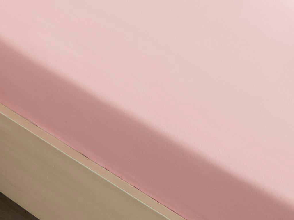 Plain Долен Чаршаф Кралски размер Памучен 260x280 см Бонбонено розово