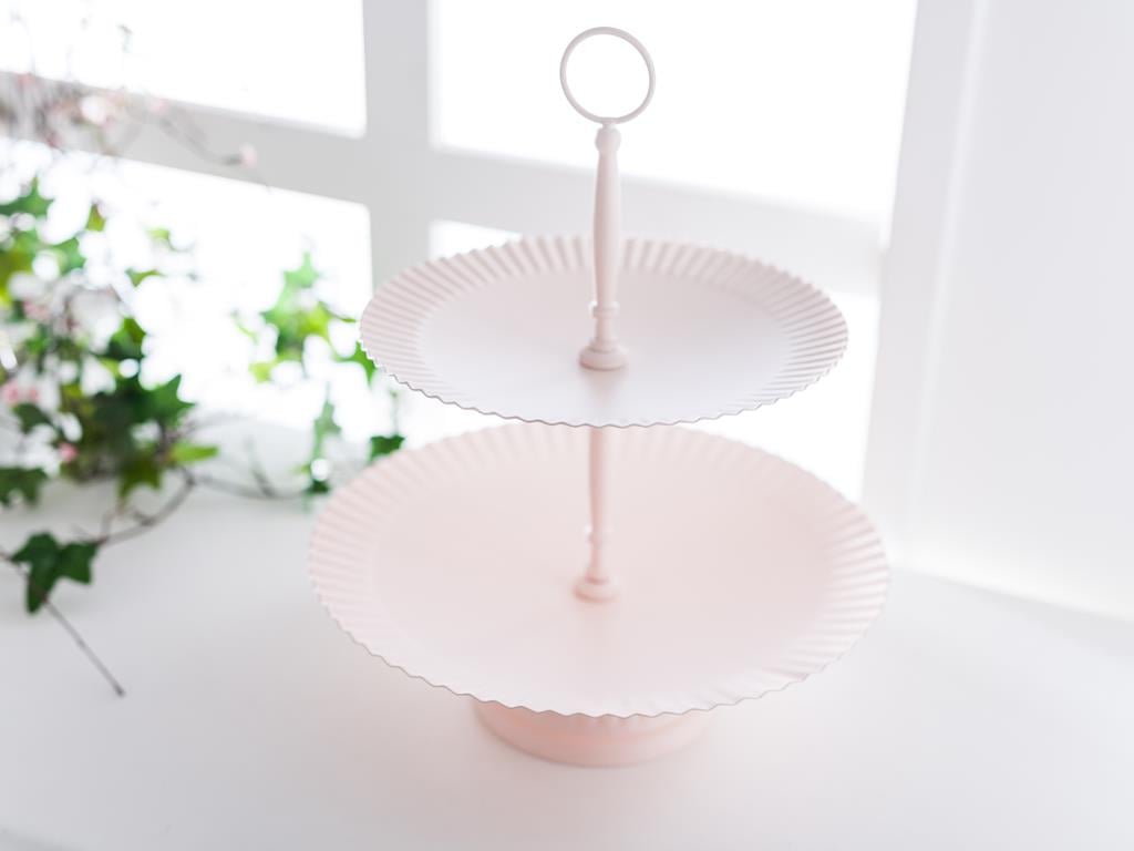 Plain СЕРВИЗ НА ЕТАЖИ Ковано желязо 28,0x28,0x33,5 cm Pink