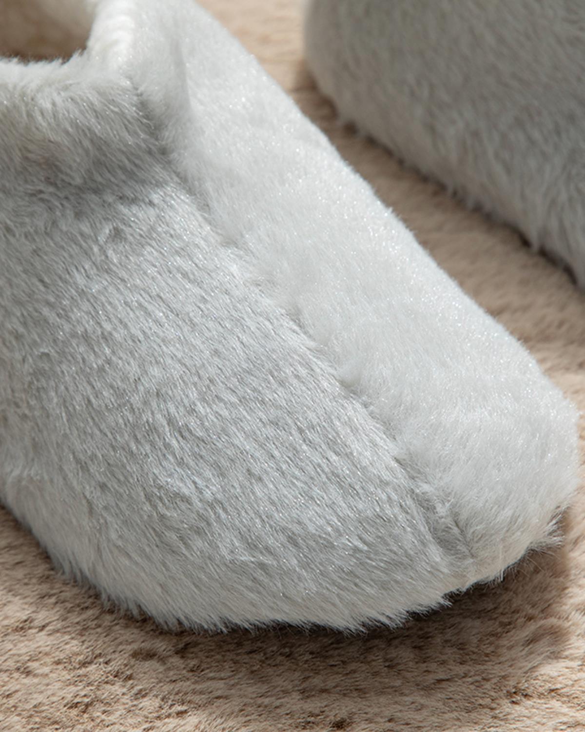 Plain Боти За Дома Дамски, Плюш, Сиво, 37