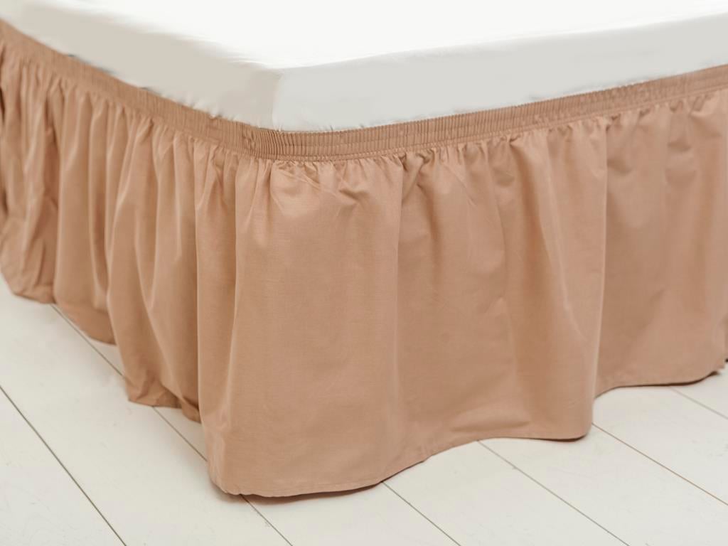 Plain ПОЛА ЗА ЛЕГЛО Двоен Памучен 40x800 cm Dark Beige