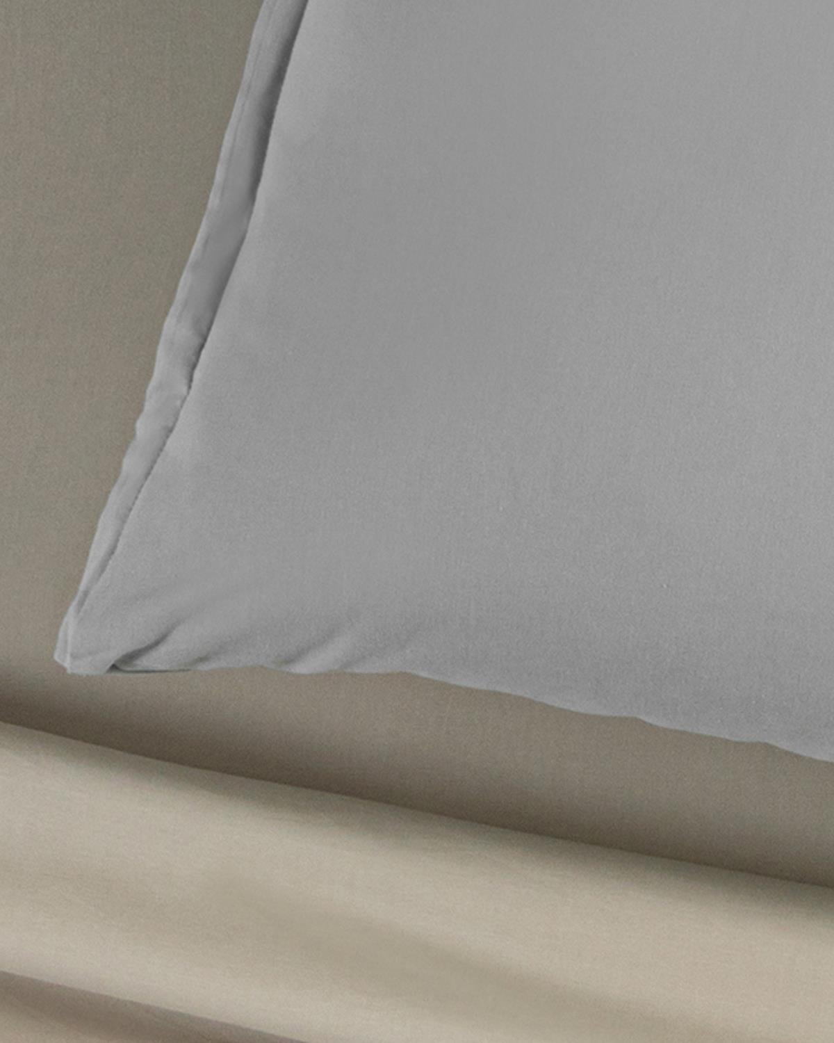 Plain Калъфка За Възглавница Единичен Оксфорд Памучен 80x80 cm Чакълено сив