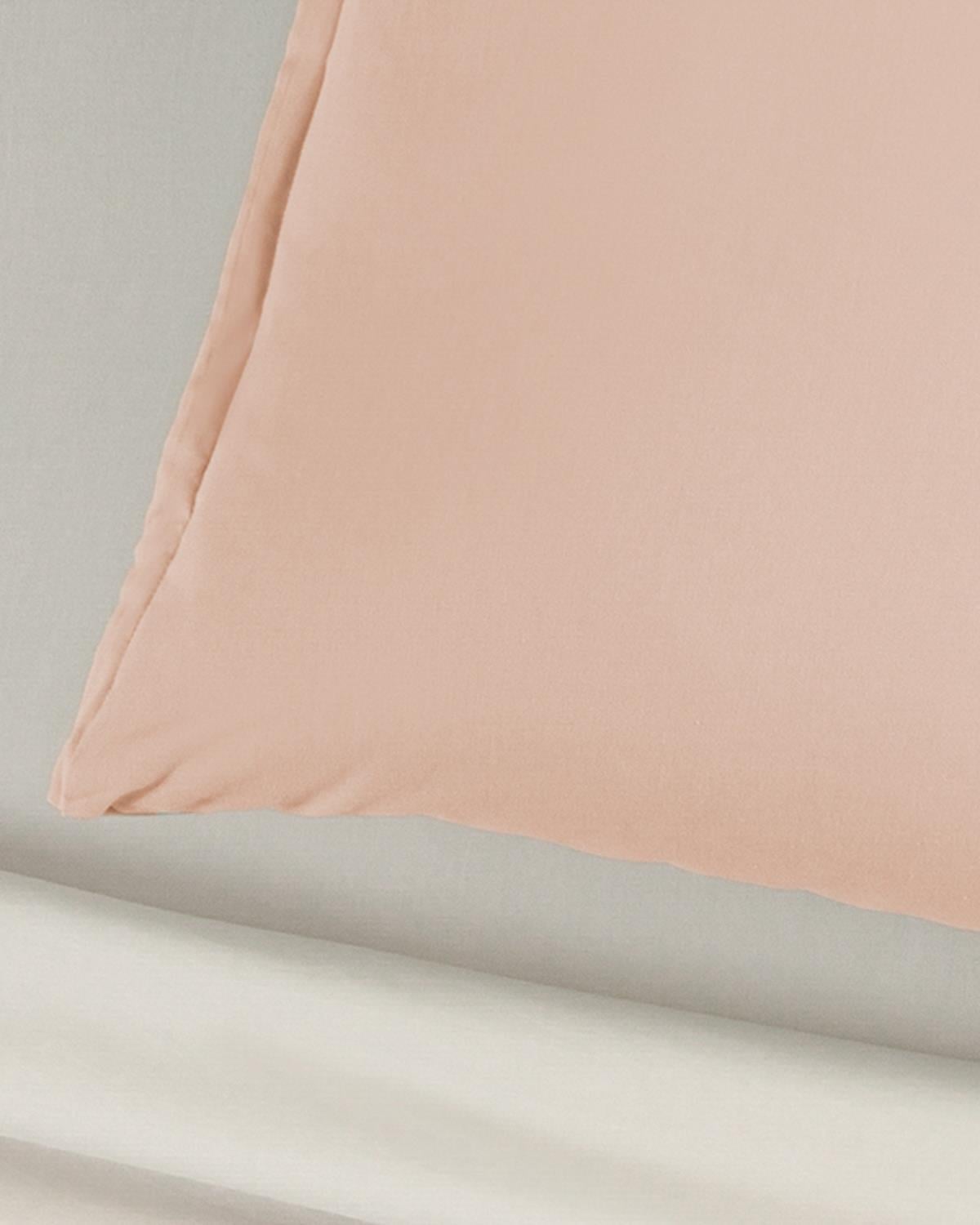 Plain Калъфка За Възглавница Единичен Оксфорд Памучен 80x80 cm Бледорозов..