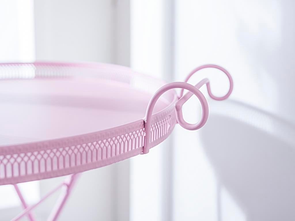 Plain ТЕПСИЯ С КРАКА Ковано желязо Light Pink,