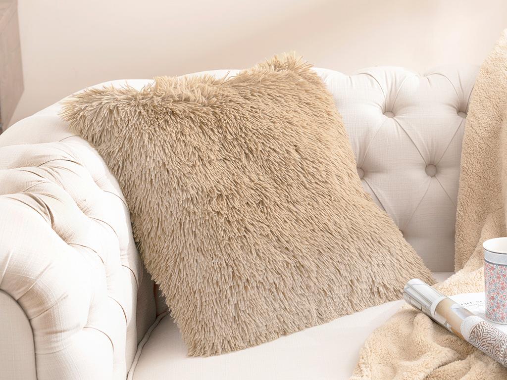 Plushy ВЪЗГЛАВНИЦА Плюш 45x45 cm Light Beige