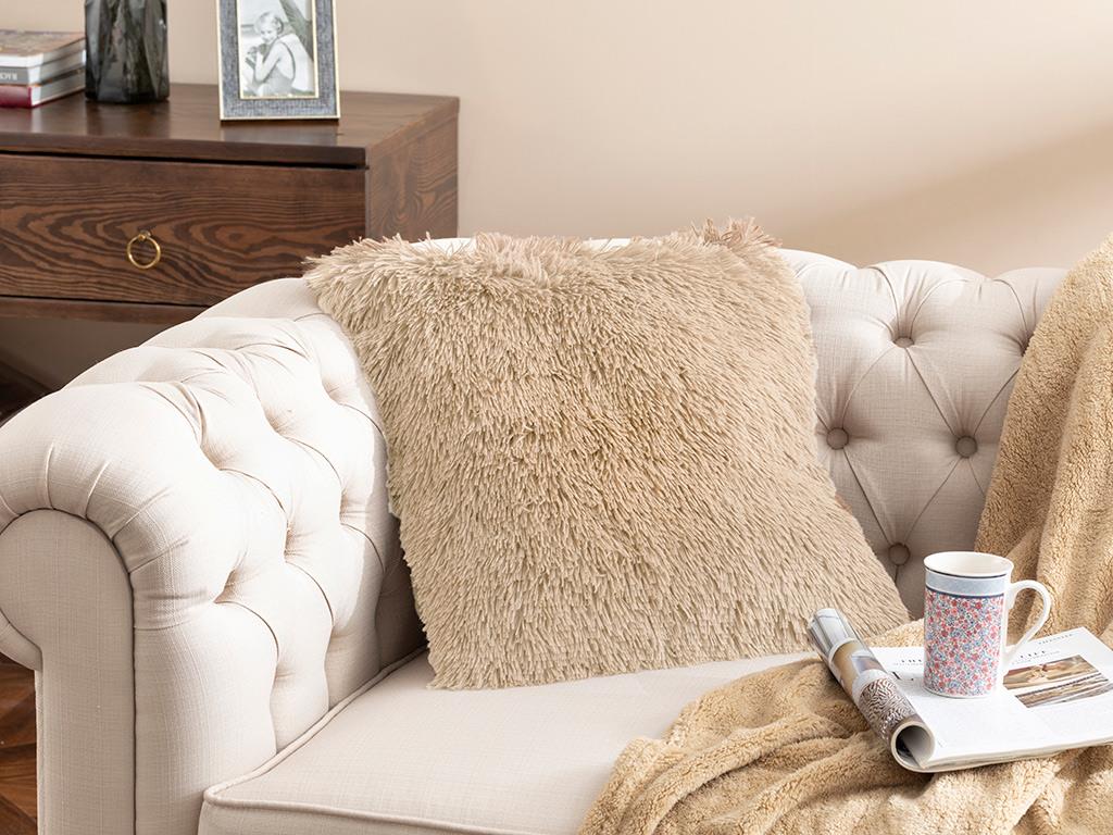 Plushy ВЪЗГЛАВНИЦА Плюш 45x45 cm Light Beige
