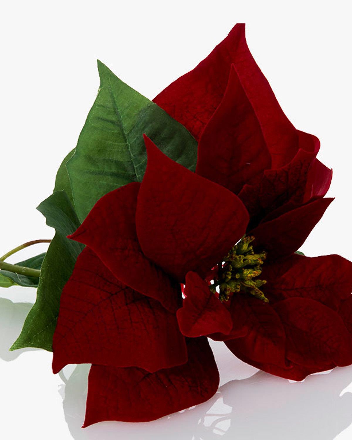 Poinsettia Изкуствено Цвете 76 см Бордо