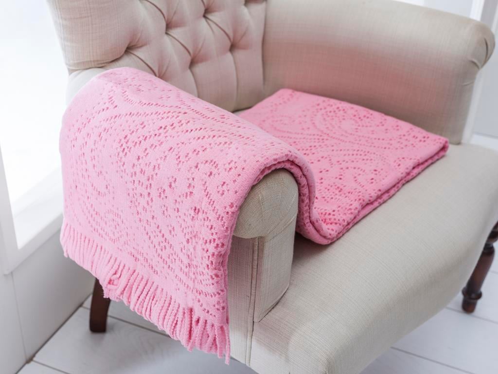 Polyanna ШАЛ ЗА КРЕСЛО Плетиво 130x170 cm Pink