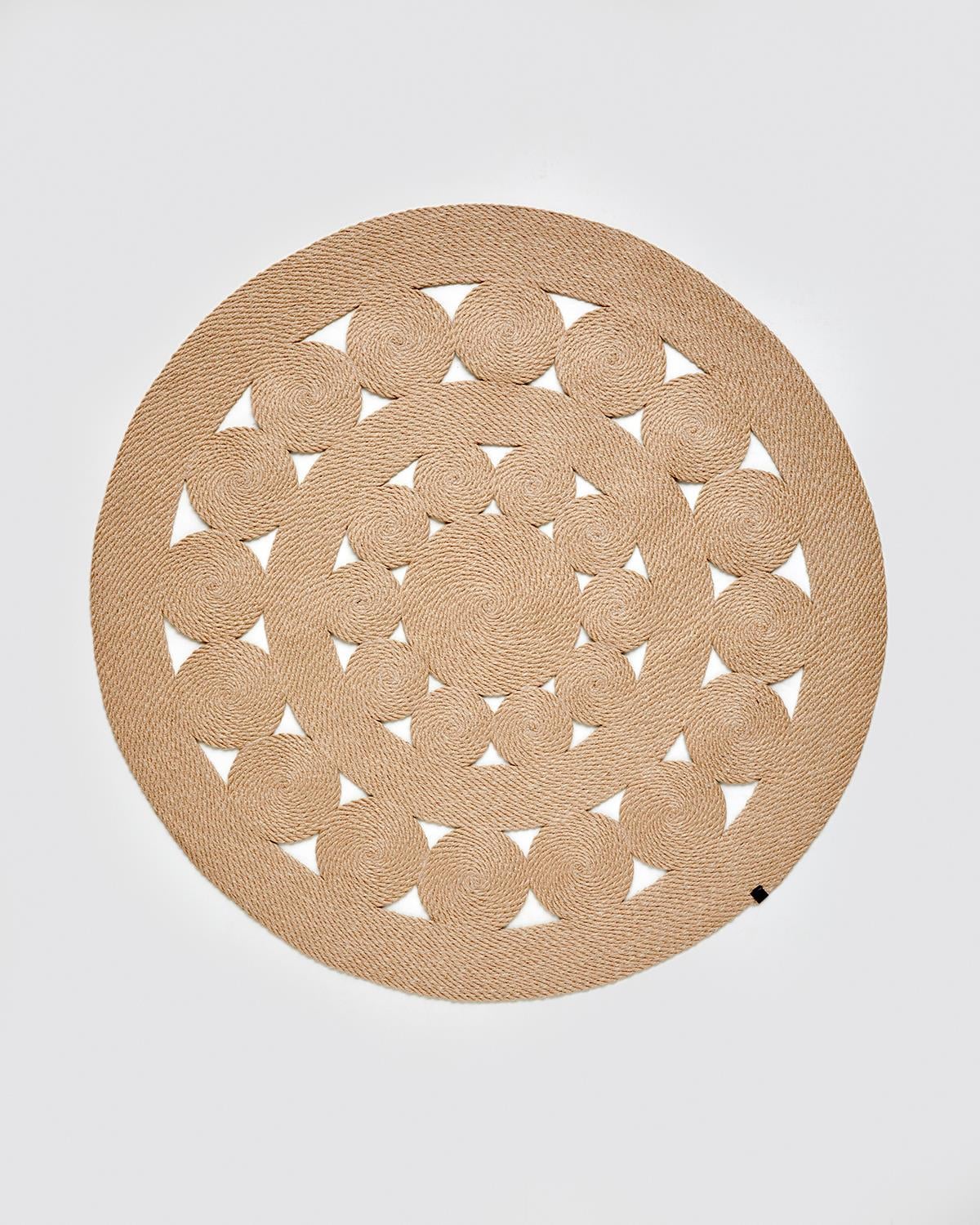 Posy Jute Decorative Jute Carpet 120x120 cm Natural