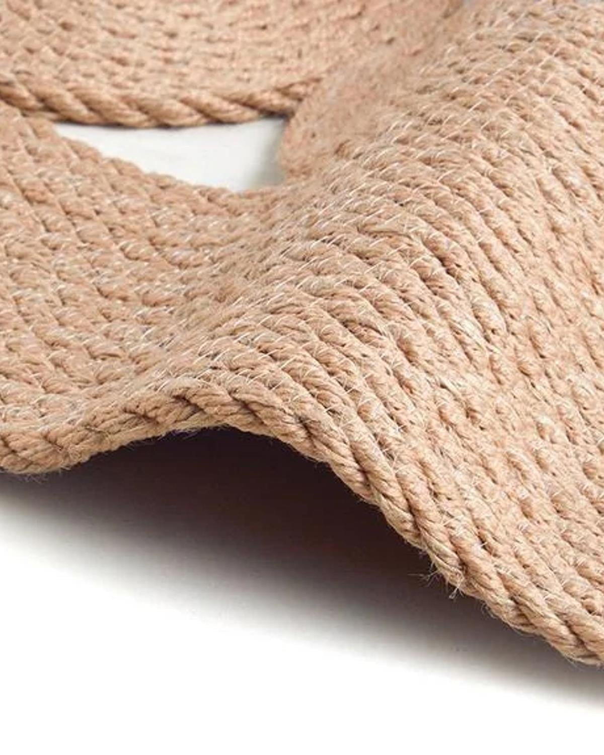 Posy Jute Decorative Jute Carpet 150x150 cm Natural