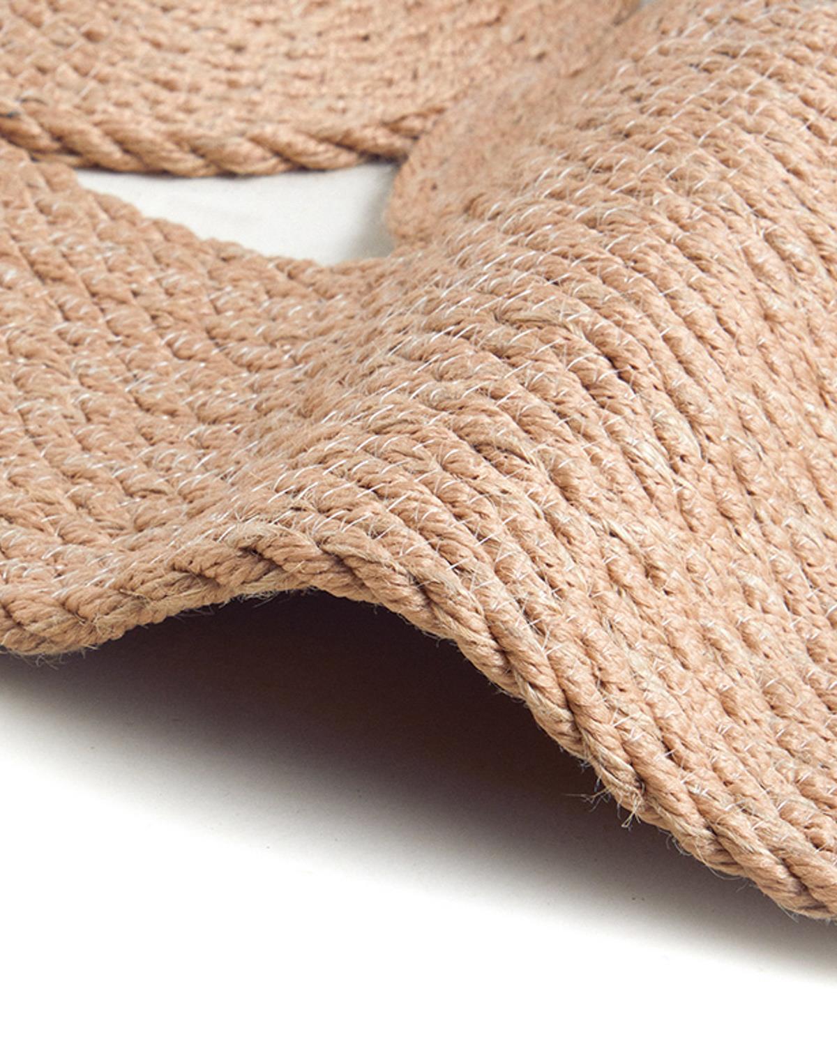 Posy Jute Decorative Jute Carpet 90x90 cm Natural