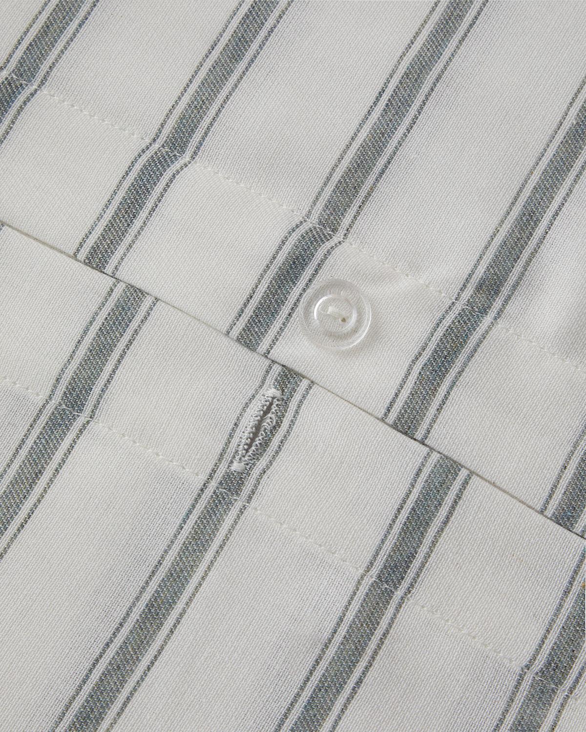Pure Stripe Спален Комплект Двоен Багрени нишки 200x220 см Зелен