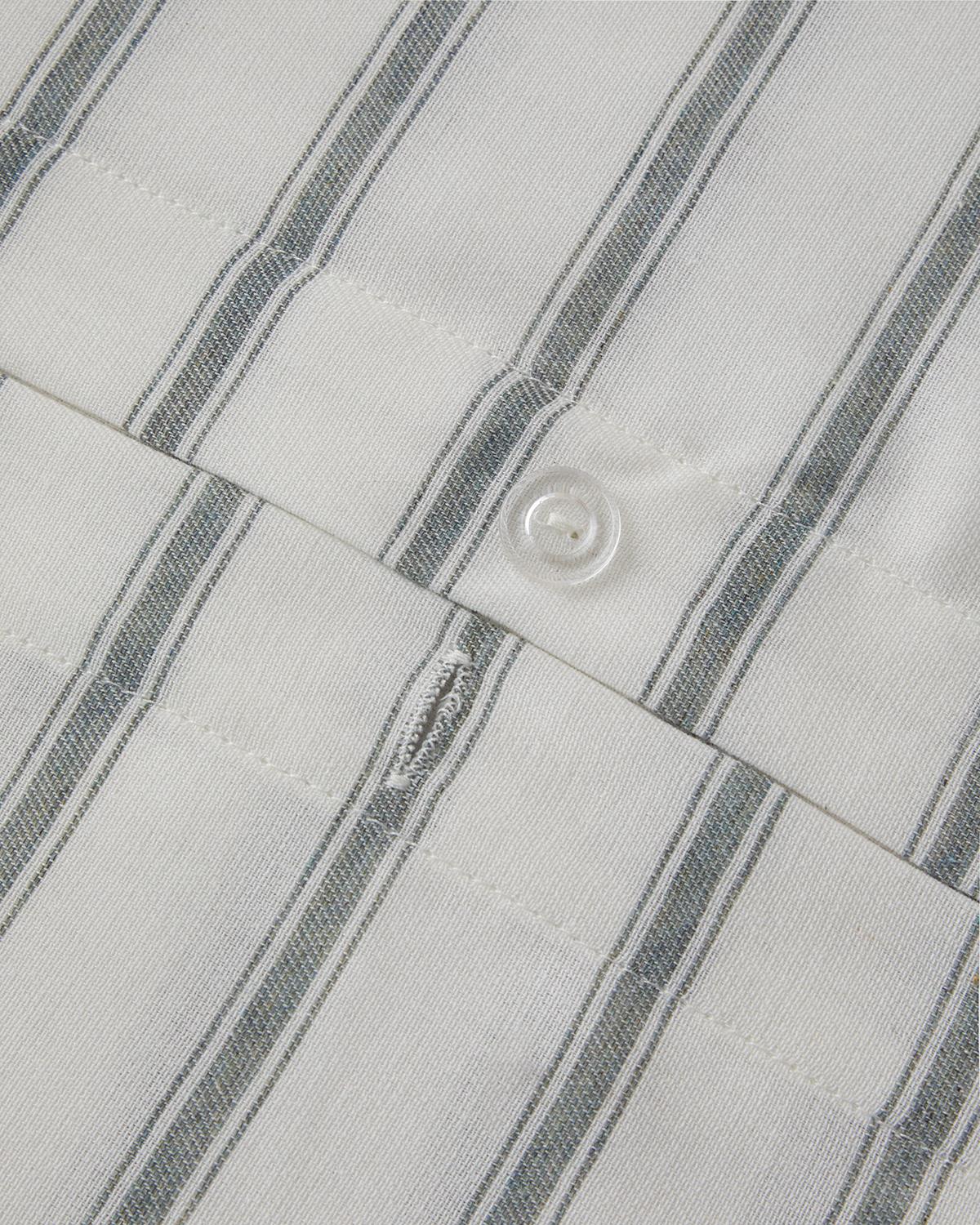 Pure Stripe Спален Комплект Кралски размер Багрени нишки 240x220 см Зелен