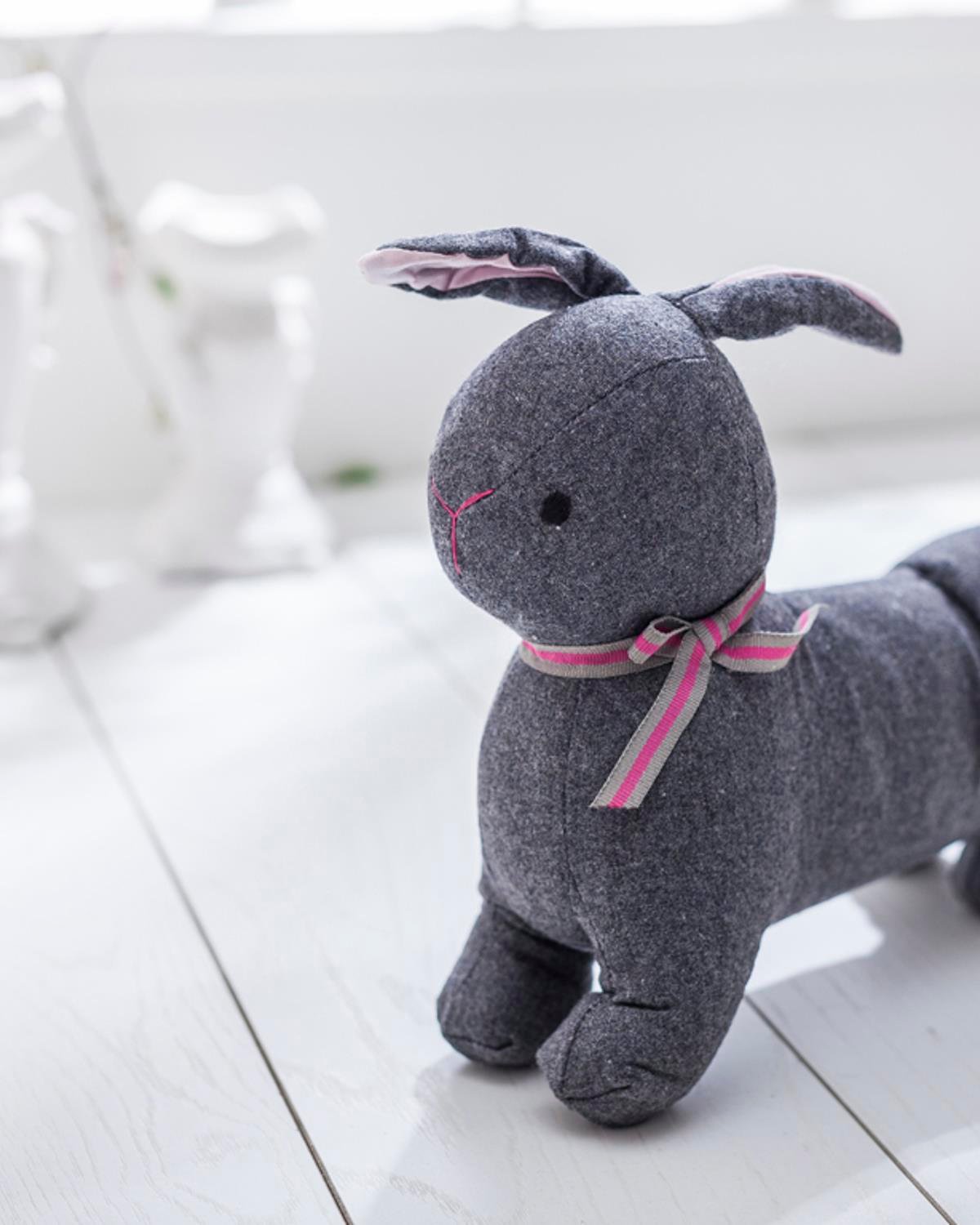 Rabbit Стопер За Врата 28x13x23 см Сив