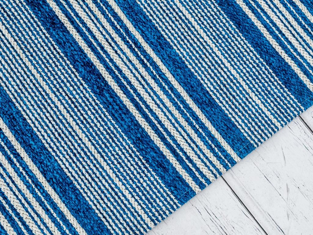 Rainbow КИЛИМ Нехлъзгаща се Шенил Dark Blue