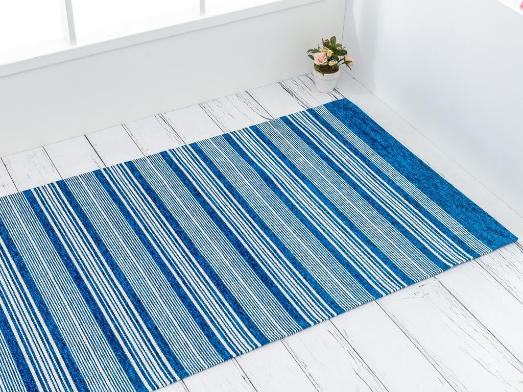 Rainbow КИЛИМ Нехлъзгаща се Шенил Dark Blue