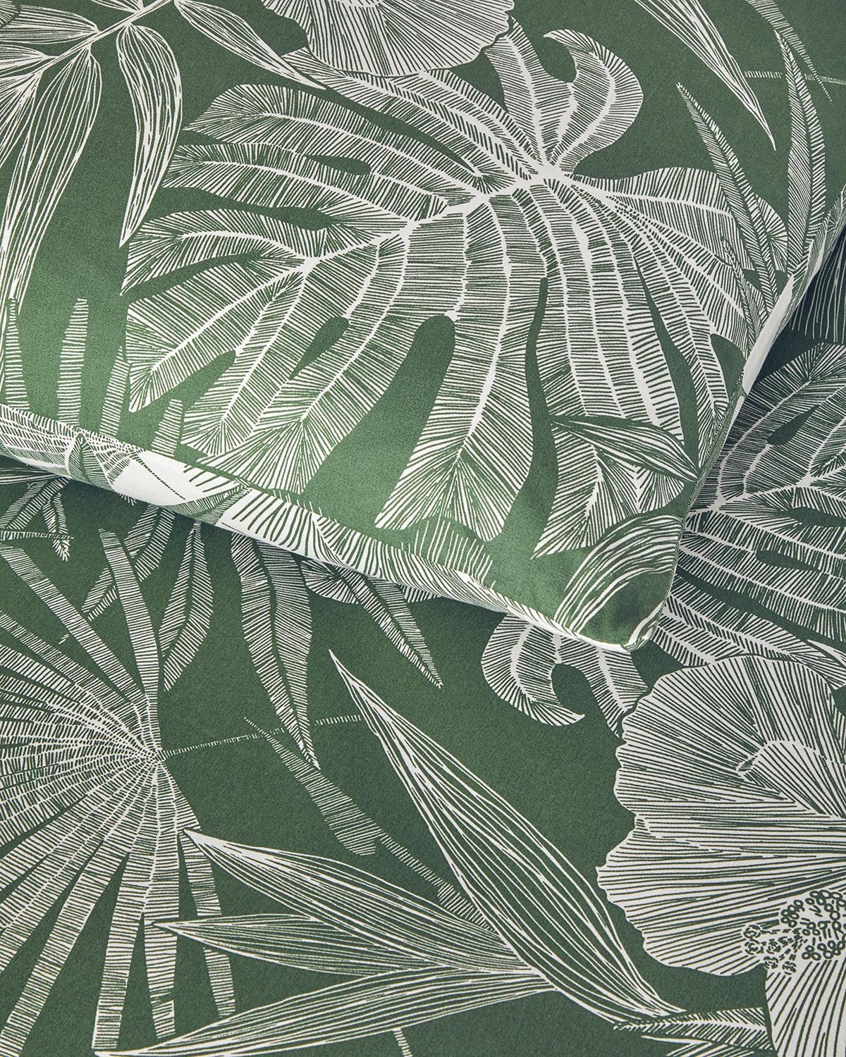 Rainforest Спален Комплект Единичен Памук 160x220 см Зелен