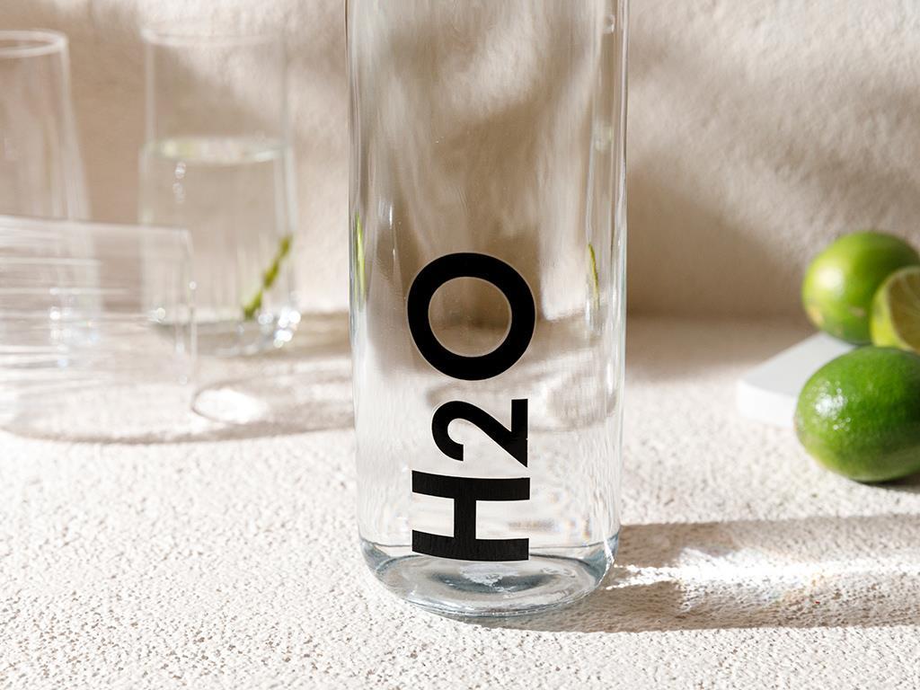 Rash Шише Вода, Стъкло, Черно, 1 Lt