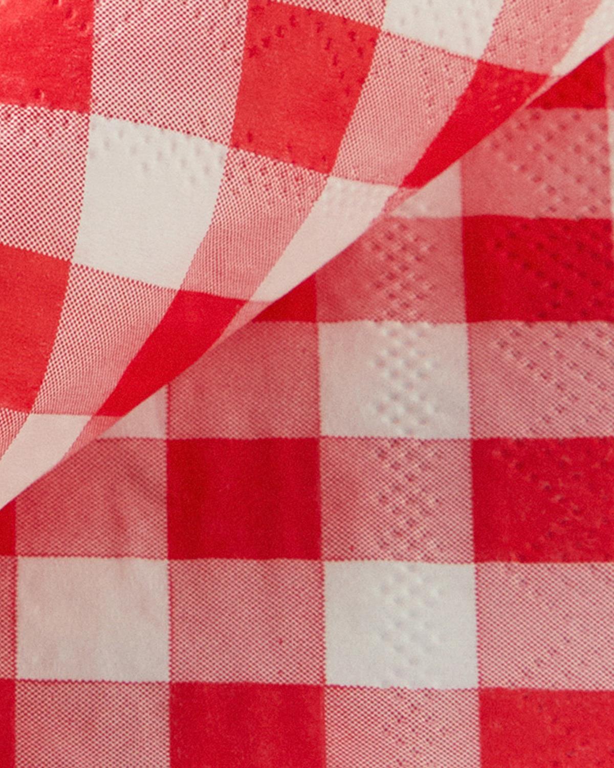 Red Plaid Хартиени Салфетки 20 бр. Хартия 33x33 см Червен