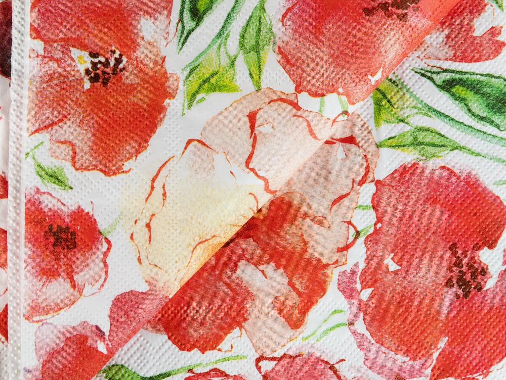Red Rose ХАРТИЙНИ САЛФЕТКИ 22 бр. Хартия 33x33 cm Red