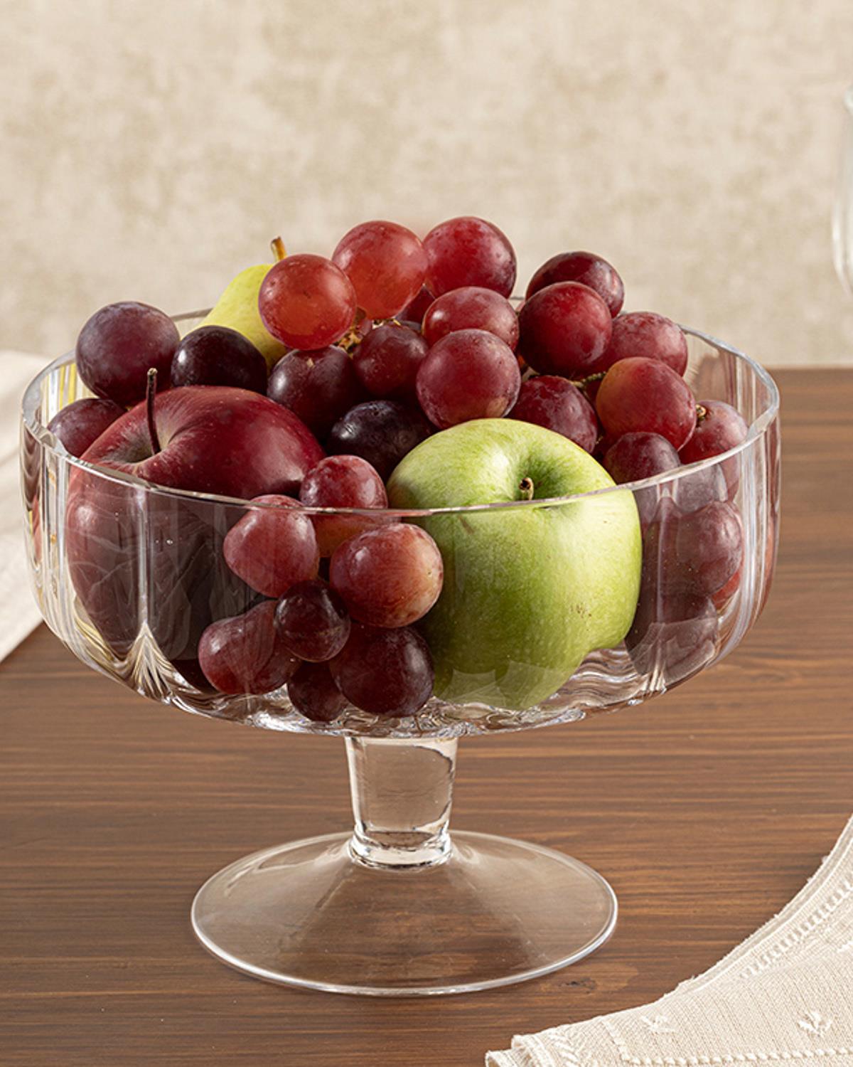 Rhoda Плато За Предястия С крака Стъкло 19 см Прозрачен