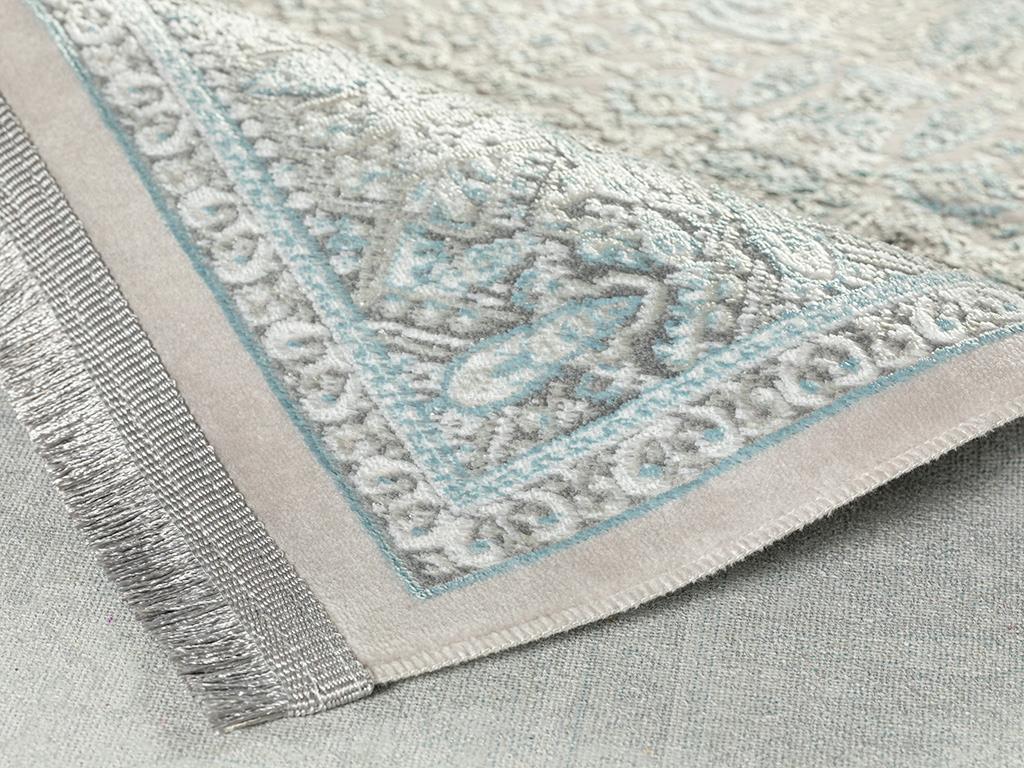 Roman Килим Нехлъзгащ се гръб Жакардово кадифе 120x180 см Син