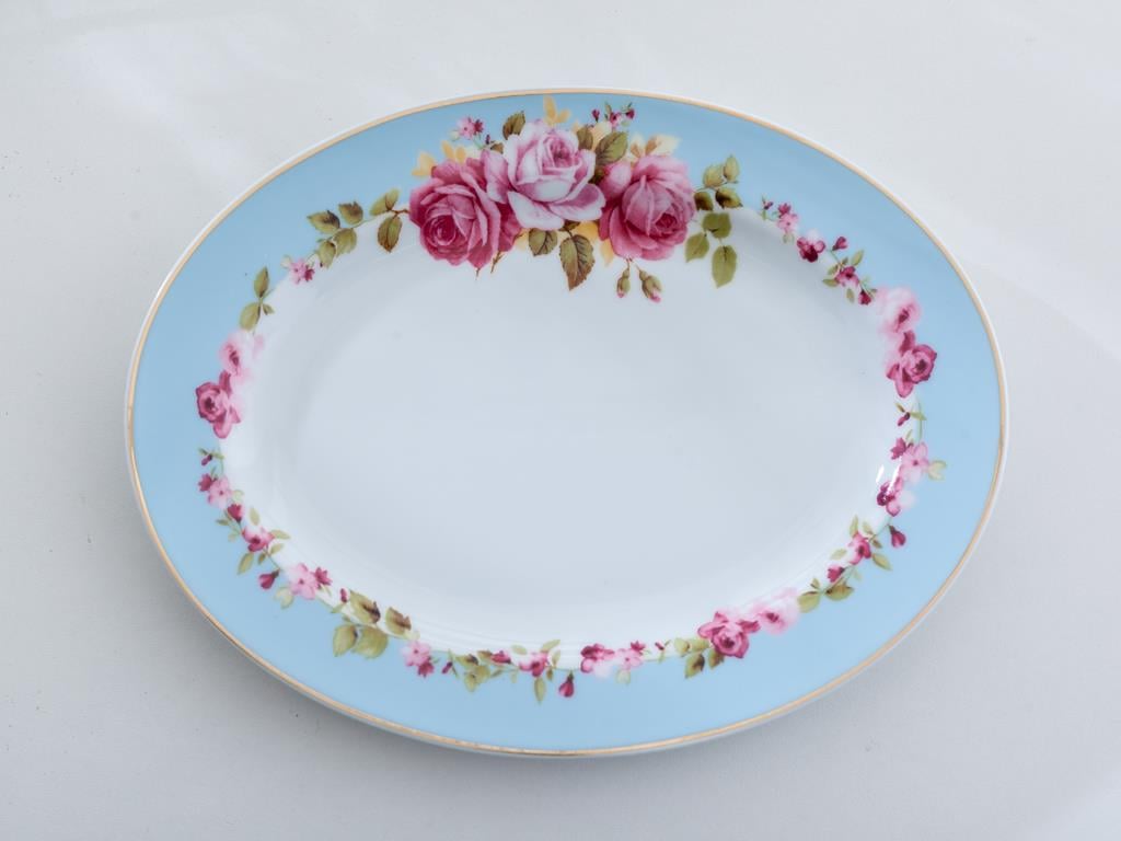 Romano ПРОДЪЛГОВАТА ЧИНИЯ 2 комплекта Порцелан 25 cm Blue.