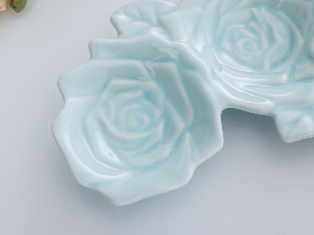 Rose Купички за Ядки С 3 отделения Stoneware 22,0x10,5x25,5 cm Mint