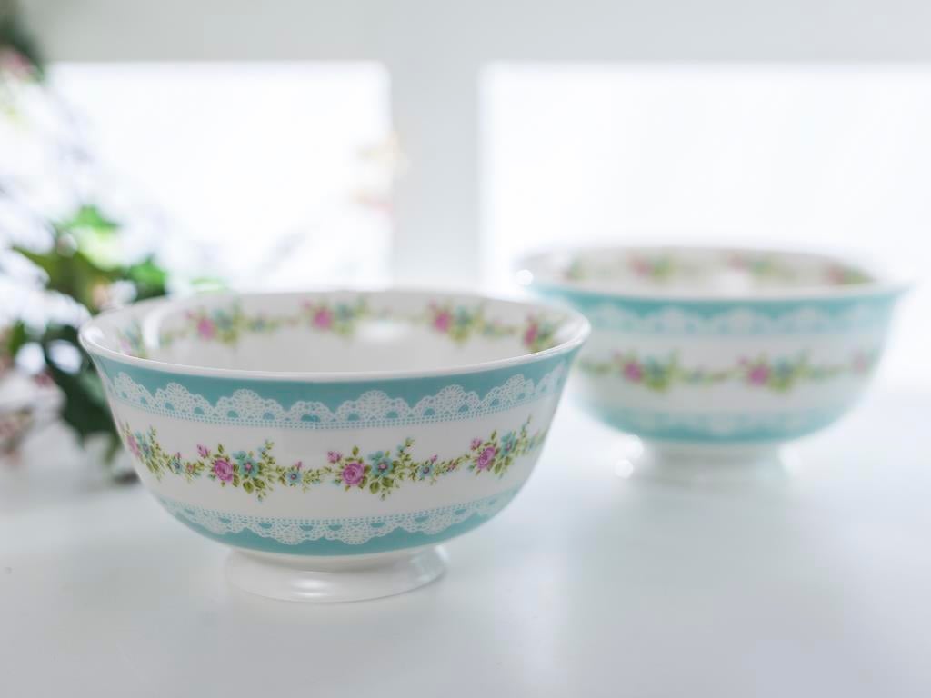 Rose And Lace Купа 2 комплект Bone China 300 ml Pink