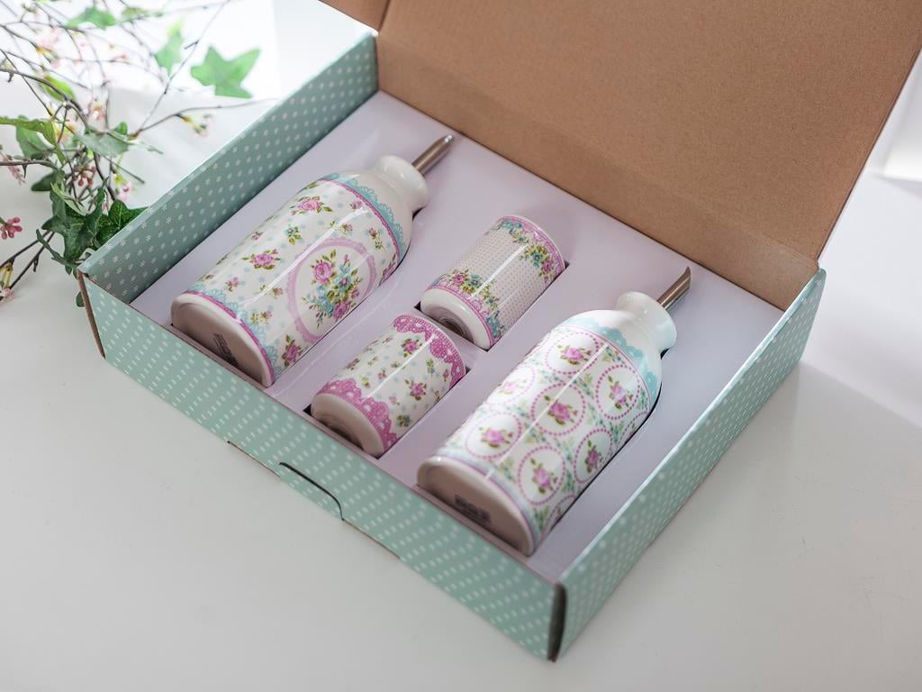Rose And Lace ОЛИО - ОЦЕТ - СОЛ - Bone China 6,3x6,3x18,8 cm Pink