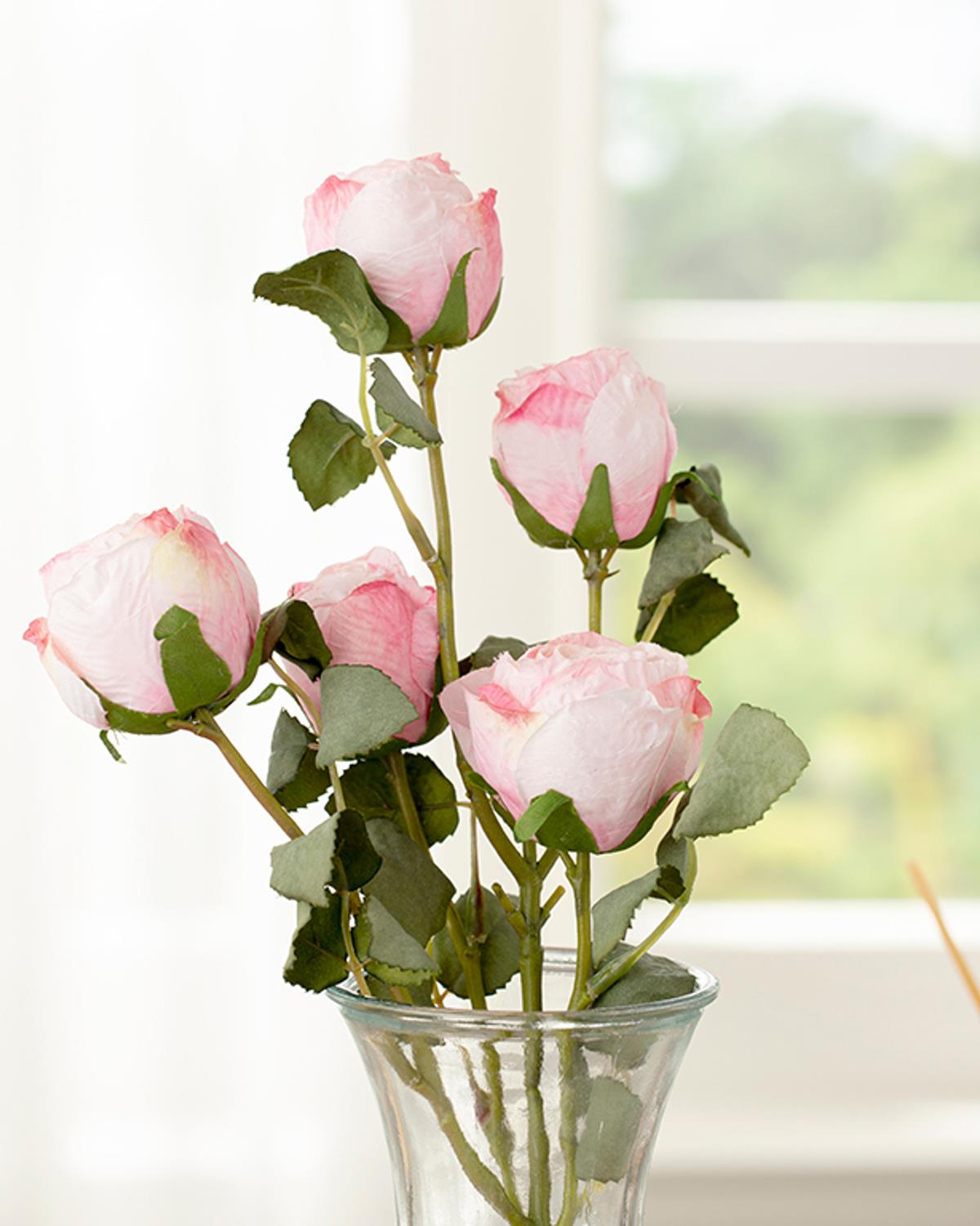 Rose Bouquet Изкуствено Цвете Един Стрък 61 см Светлорозов