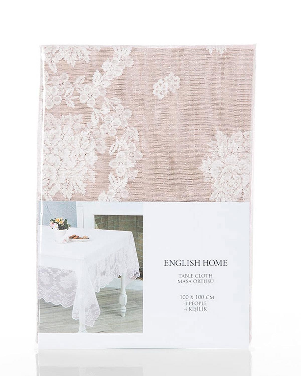 Rose Branch Покривка За Маса Трикотажен 100x100 см Светлорозов
