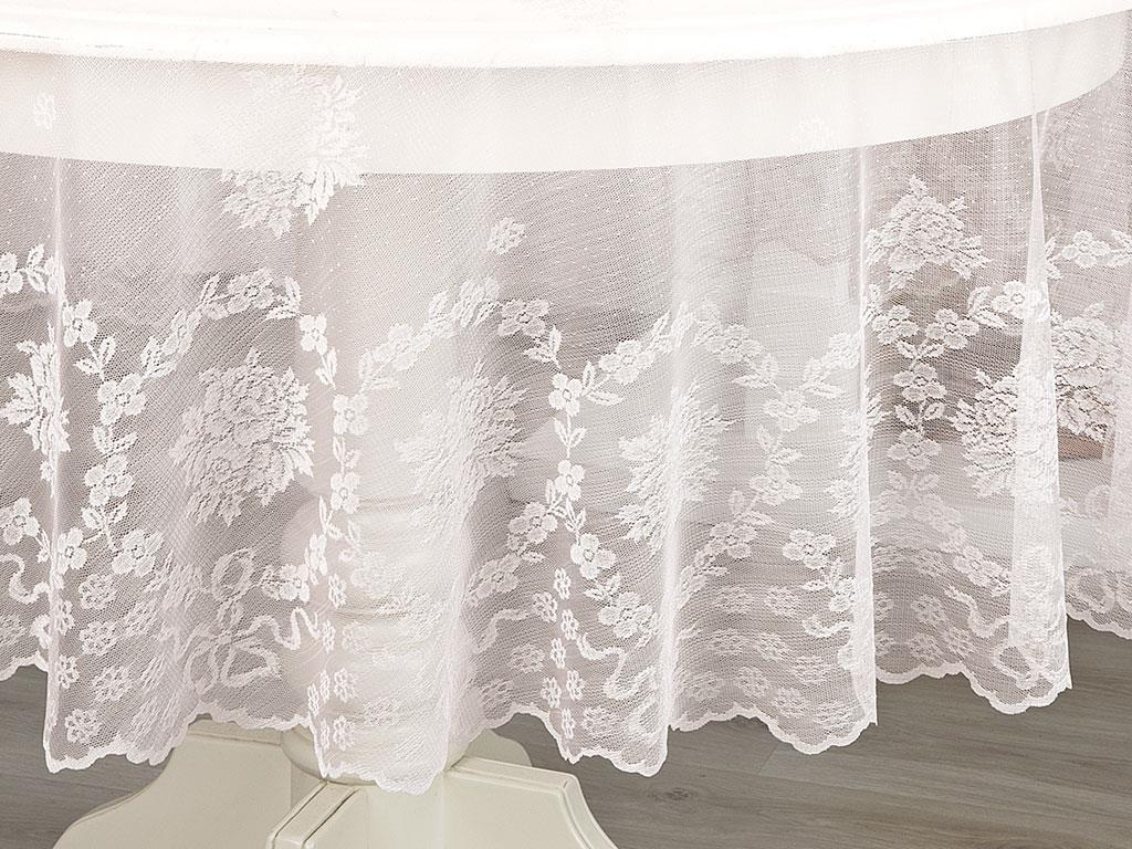 Rose Branch Покривка за Маса Плетиво 180 cm Light Pink,