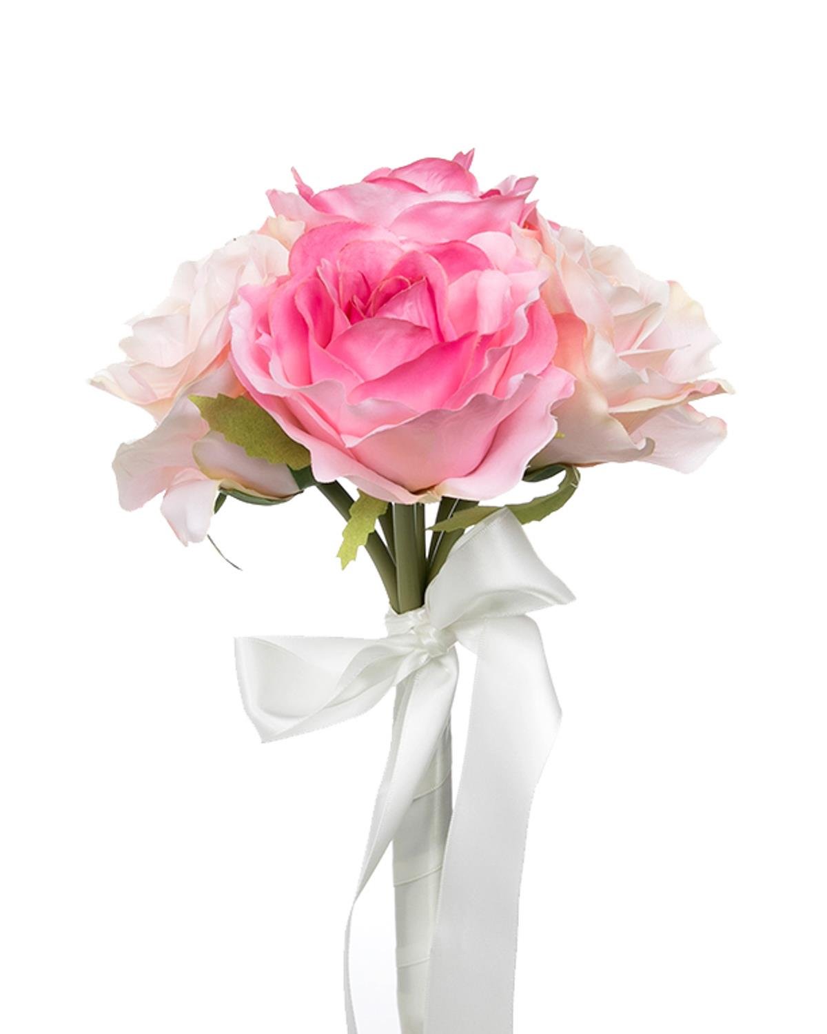 Rose Bundle Изкуствено Цвете 28 см Розов